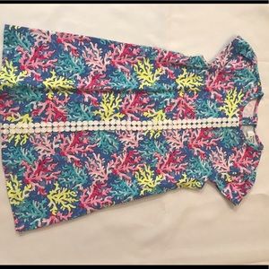 NWOT, Bright Colored Dress with White Lace